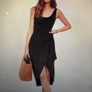 Black wrap dress